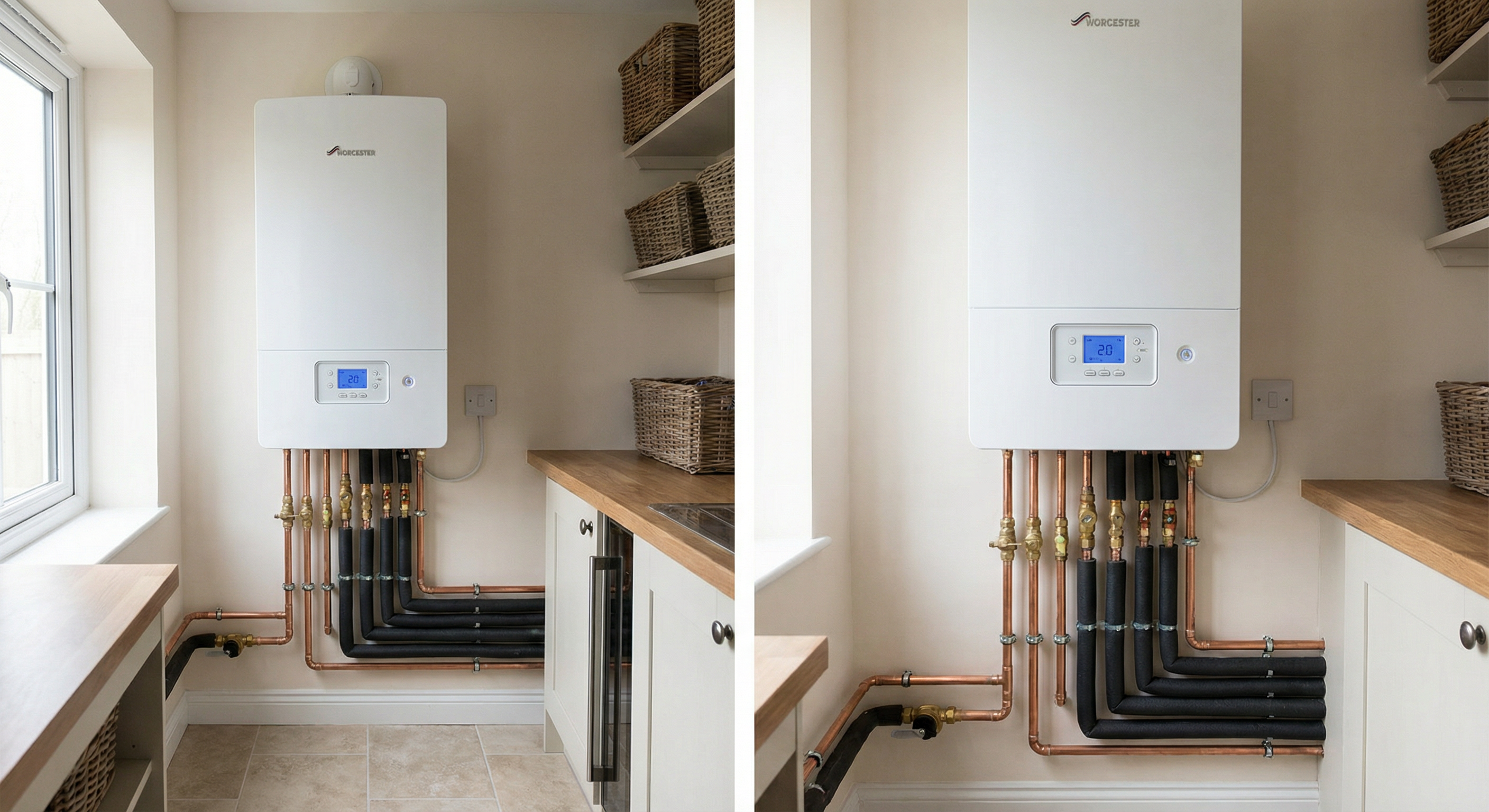 Professional boiler installation